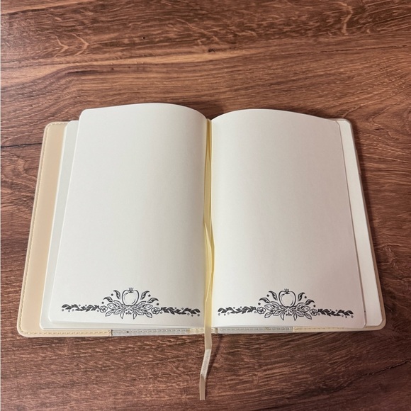 OwlCrate Grimm’s Fairy Tales Journal Cream Faux Leather, Green Foil, Refillable - Picture 5 of 6